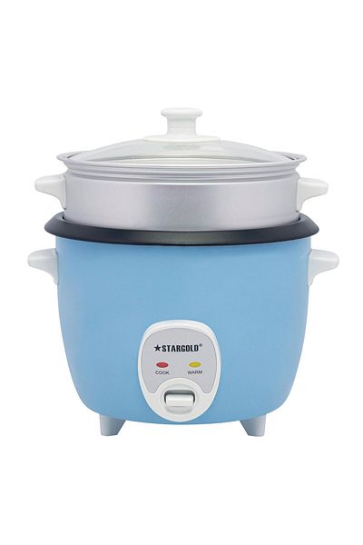 Generic Stargold 1l Electric Rice Cooker 400w – Compact Blue Multi-cooker With Steamer And Keep-warm Mode