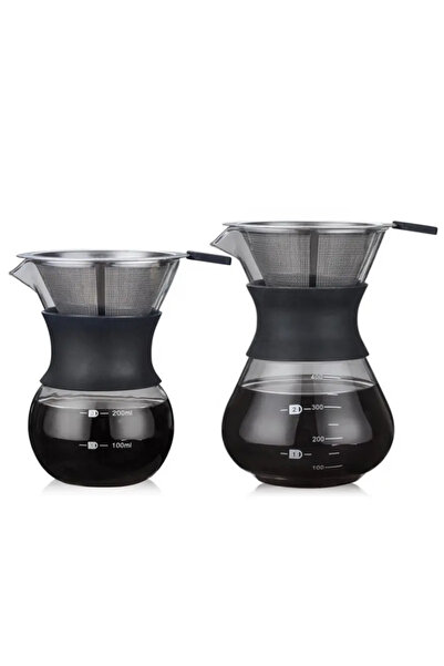 Generic Pour Over Coffee Maker with Stainless Steel Filter - 400ml