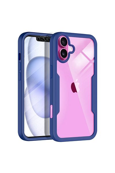 Techsuit Husă iPhone 16 Plus + Protector de Ecran - Techsuit ColorVerse 360 ​​Series - Albastră