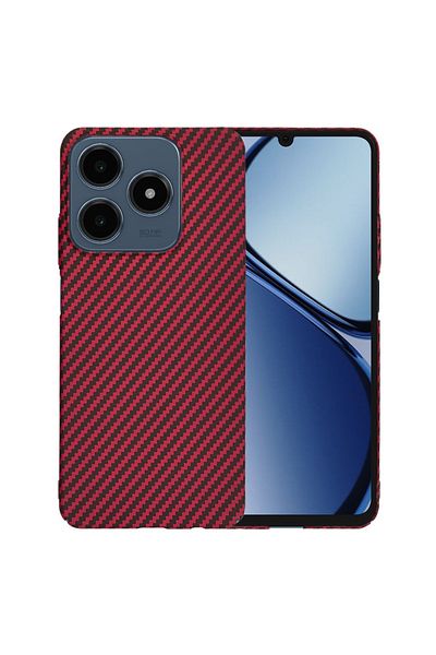 Techsuit Case for Realme C63 / C61 - Techsuit Carbonite FiberShell - Red