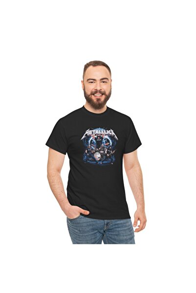 OEM Tricou personalizat Music, negru, Metallica, pasionatii de muzica, marimea M