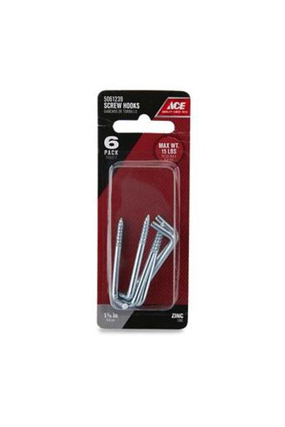 ACE Screw Hooks (44 mm, Pack of 6)