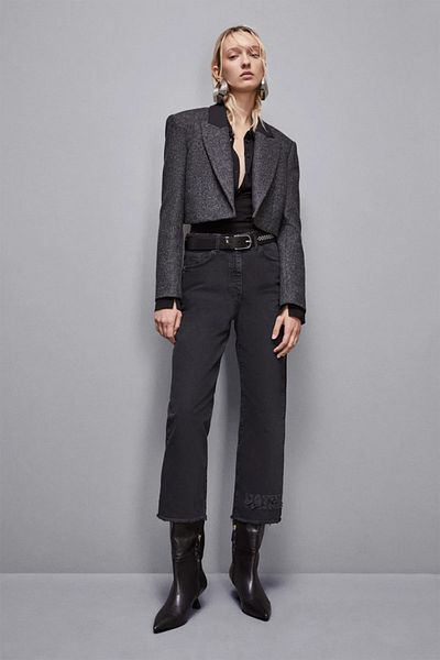 Patrizia Pepe HIGH WAIST CROP JEANS - PATRIZIA PEPE - 25, BLACK