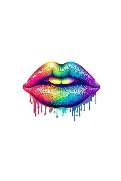 INOVATIX Set of 8 pieces, Sticker Sexy Lips Clouse, INOVATIX®. 6 cm