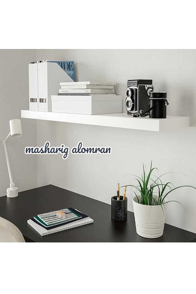 IKEA Wall shelf, black-brown, 110x26 cm