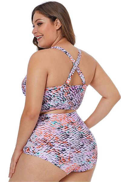 WildFashion 2-piece swimsuit multicolor pattern with high waist SW2311-5