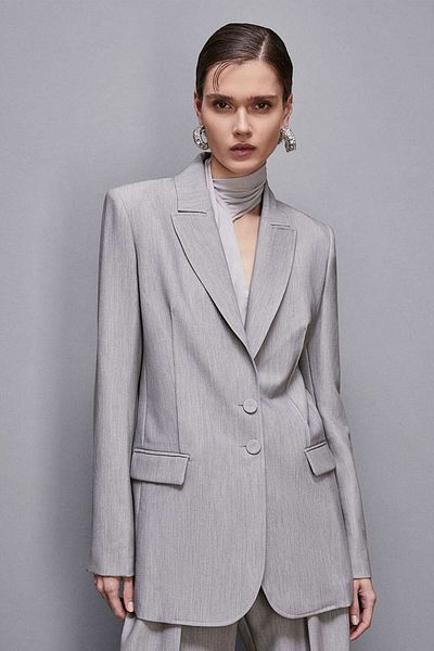 Patrizia Pepe Oversized Jacket - - 42, Grey