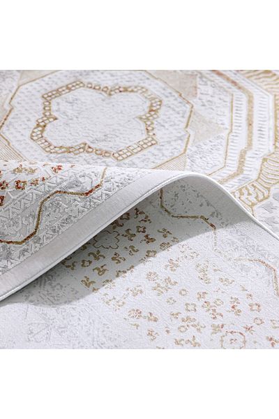 Danube Home Luxura Artsilk Modernclassic Rug Acrylic Area Rug Floor Covering L340xW240cm-Gold Multi
