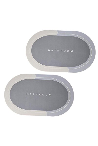 SIKS Set de 2 covorașe de baie antiderapante SIKS, model "Baie", ovale, 78 x ...