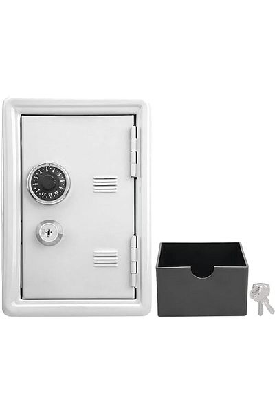 Biki Kids Safe Box, Mini Key Storage Box, Children's Piggy Bank, Sturdy Iron Box, Built-in Pullable