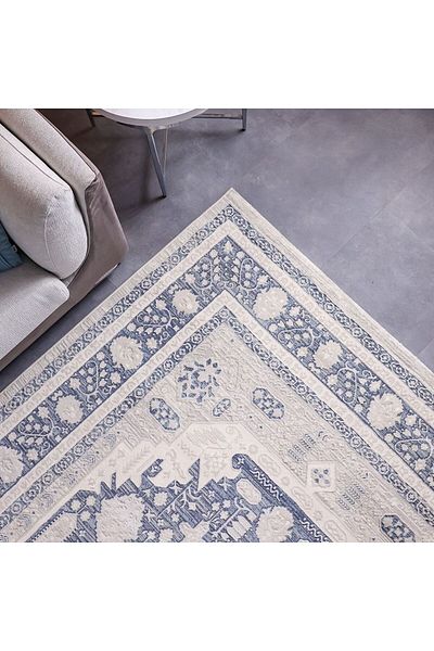 Danube Home Nowa Shine Rug Polypropylene + Polyester Area Rug Floor Covering L230xW160cm-Dark Blue