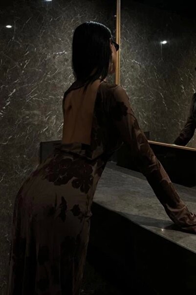 Lijuri Βελούδινο εμπριμέ φόρεμα με επένδυση στην πλάτη 2825