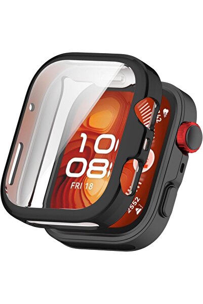Fibaks Huawei Watch Fit 4 Uyumlu Kasa Ve Ekran Koruyucu 360 Tam Koruma Kılıf Kapak