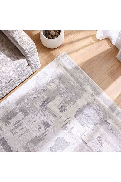 Danube Home Nowa Shine Rug Polypropylene + Polyester Area Rug Floor Covering L340xW240cm-Light Grey
