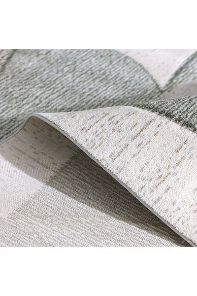 Danube Home Luna Modern Abstract Patterned Rug Polypropylene Area Rug L180xW120cm-White Brown 231300471977
