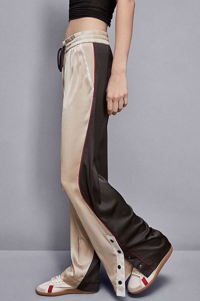 Patrizia Pepe Pantaloni Largi Cu Desen - - 40, Bej
