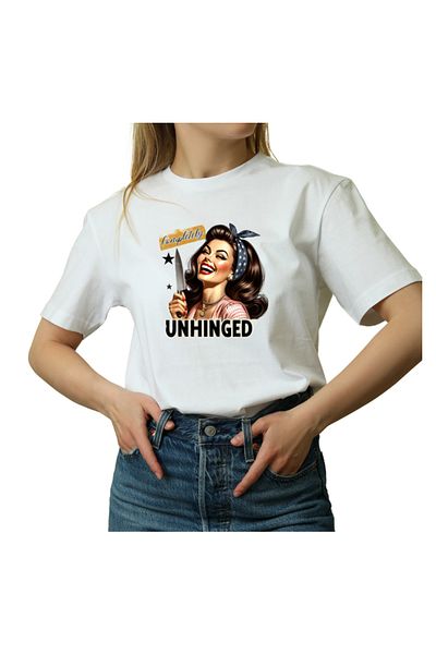 OEM Tricou Dama alb, glume retro pentru femei cu atitudine, marimea S