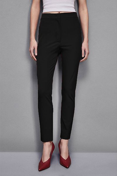 Patrizia Pepe Logo Fly Pants - - 44, Black