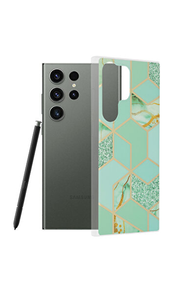 Techsuit Carcasă pentru Samsung Galaxy S23 Ultra - Techsuit Marble Series - Verde Hex