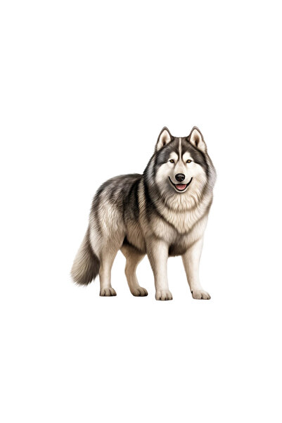 INOVATIX Set de 8 piese, autocolant câine husky, INOVATIX®. 6 cm