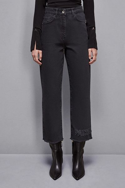 Patrizia Pepe HIGH WAIST CROP JEANS - PATRIZIA PEPE - 25, BLACK