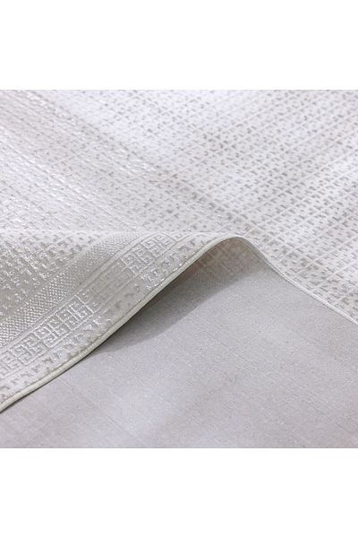 Danube Home Pearl Artsilk Rug Polyester Area Rug Floor Covering L340xW240cm-White & Cream