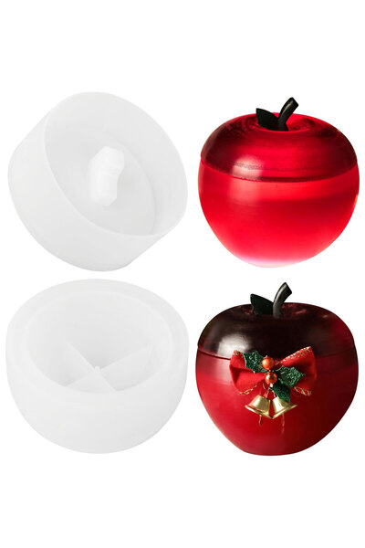Eminonutoptanci Epoxy Silicone Stone Powder Mold Apple Shaped Candle Holder J...