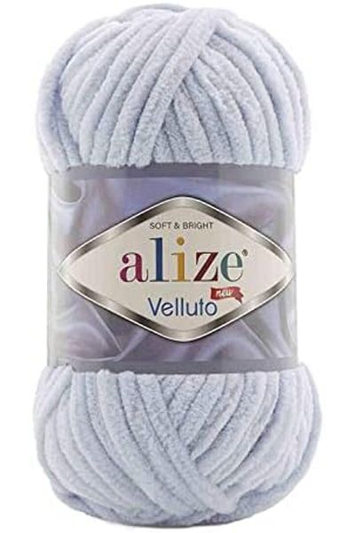 Alize Velluto Hand Knitting Yarn 1PC (Grey No. 416)