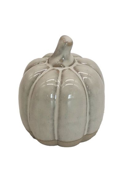 Clayre & Eef Decorative Porcelain Pumpkin Beige 6x7 cm