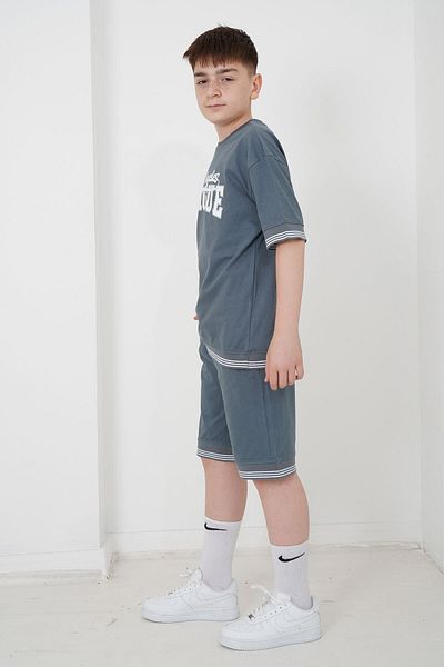 HayKids Boy's Two Thread Fabric Bicycle Collar Shorts Set