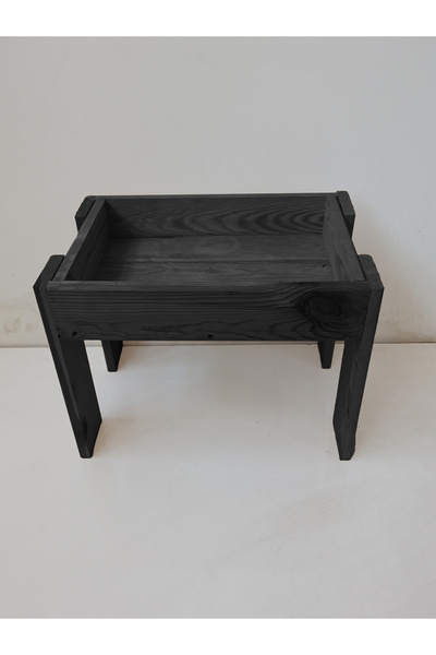 Wooden Factory Doğal Ahşap Çok Amaçlı Stand - Raf, Sehpa, Tepsi Masası