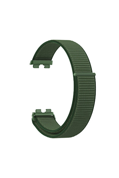 Dexmon Huawei Band 8 / 9 / 10 Uyumlu Hasır Örgü İnce Kumaş Cırtlı Kordon Bileklik