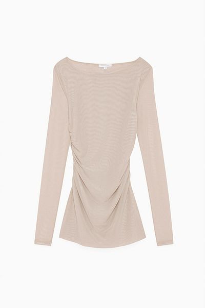 Patrizia Pepe BLUZĂ TULLE - PATRIZIA PEPE - BEI, XL