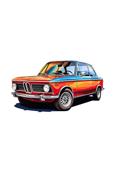 INOVATIX Set of 8 pieces, Sticker BMW 2002tii, INOVATIX®. 6 cm