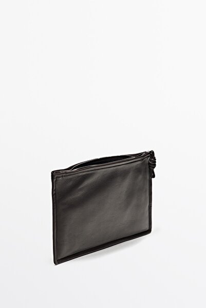 Massimo Dutti Düğümlü küçük napa deri çanta