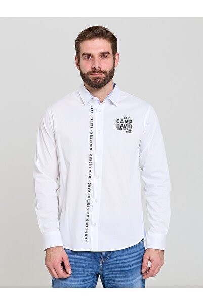 Camp David %100 Pamuk Uzun Kollu Gömlek