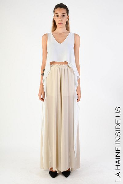 La Haine Inside Us Asymmetric Crop Top - - White, Xs