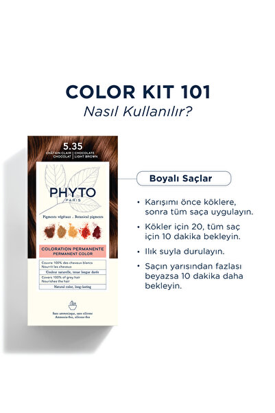 Phyto Coloramonyaksız Kalıcı Doğal Içerikli Bitkisel Saç Boyası 5.35 Açık Kestane Dore Akaju