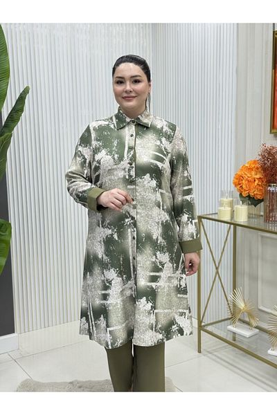 GK Full-Length Buttoned Tunic Suit