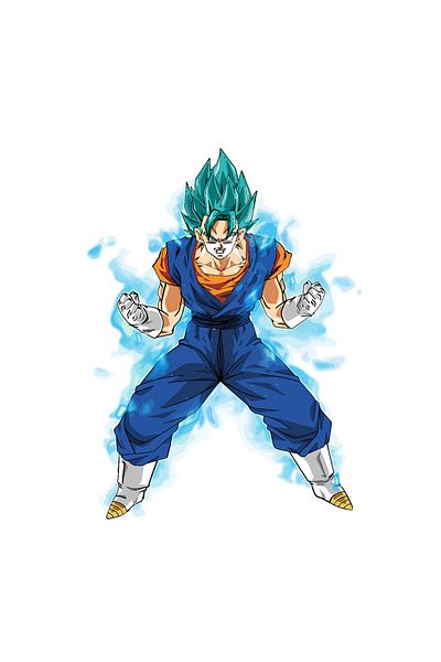 INOVATIX Set of 8 pieces, Sticker Blue Energy Vegeta Super Saiyan Dragon ball z, INOVATIX®. 6 cm
