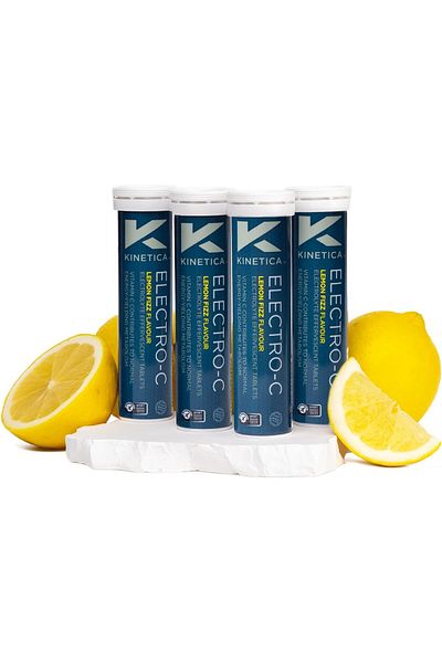 KINETICA Electro-C Lemon Flavour Electrolytes Rehydration Drink Tablets, 12 Pack