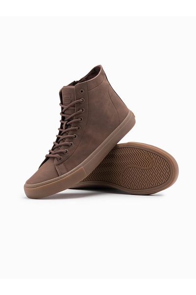 OMBRE Herren-Sneakers mit Gummisohle - braun V4 OM-FOTH-0187 40