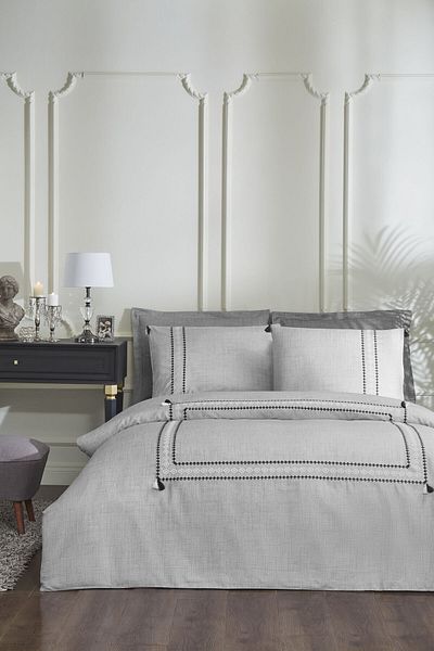 Özdilek Sadem Organic Neutral Double Satin Duvet Cover Set