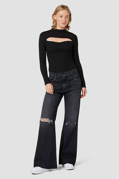 Hudson JODIE HIGH-RISE DESTROYED JEANS - HUDSON - BLACK, 24