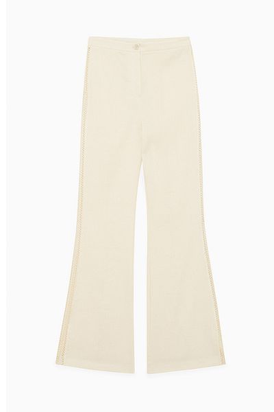 Patrizia Pepe Pants With Knitwear Inserts - - Cream, 42