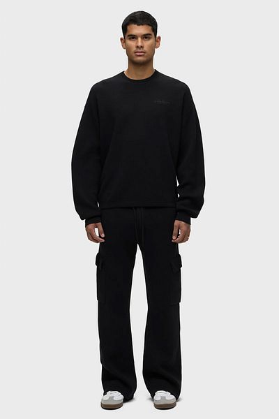 Hudson DOUBLE KNIT CARGO FLARE PANTS - HUDSON - L, BLACK