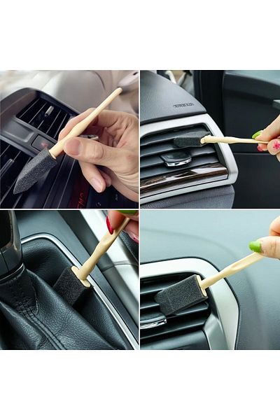 swilex 5-Pack Car Vent Cleaning Brushes Air Conditioner Outlets, Dusting & Automobile Interior Detailed Mini Temi
