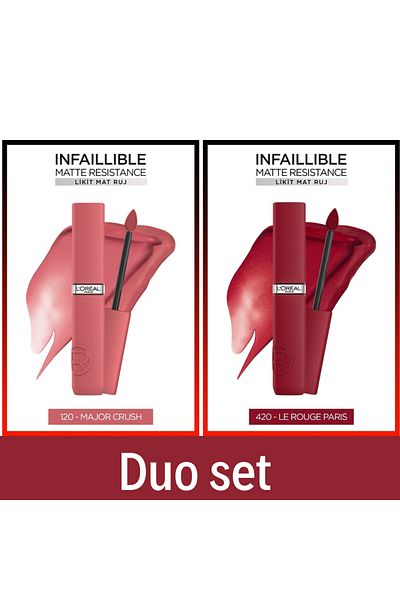 L'Oreal Paris L'Oréal Lipstick Set – 120 & 420 (16H)