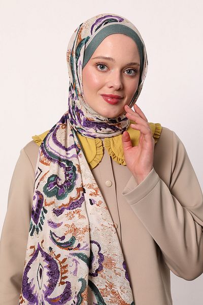 LuvenSara Patterned Silk Shawl