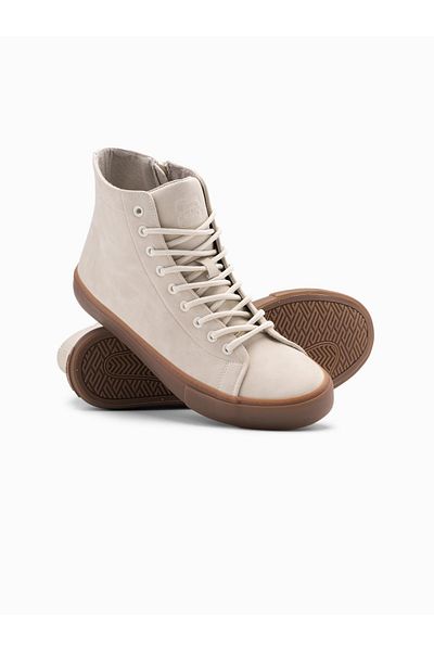 OMBRE Herren-Sneakers mit Gummisohle - creme V1 OM-FOTH-0187 41